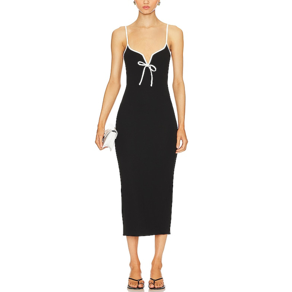 Lovers And Friends 'Anja Dujakovi? Maddison' Black Midi Dress Size XL